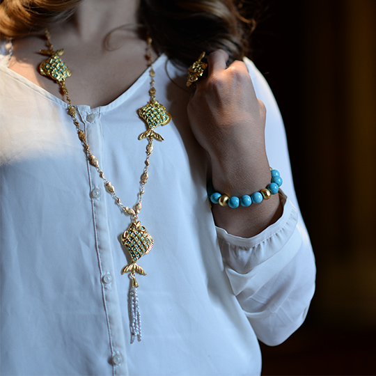 Wanderlust Turquoise Bracelet Gypsy Handmade