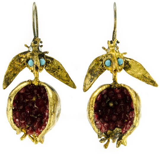 Good Fortune Pomegranate Earrings