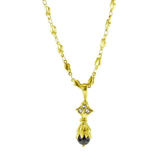 Pronged Onyx Censer Necklace