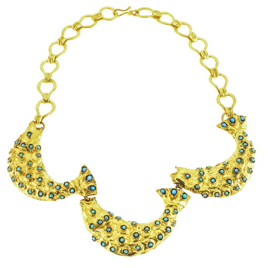 Turquoise Scales Fish Necklace