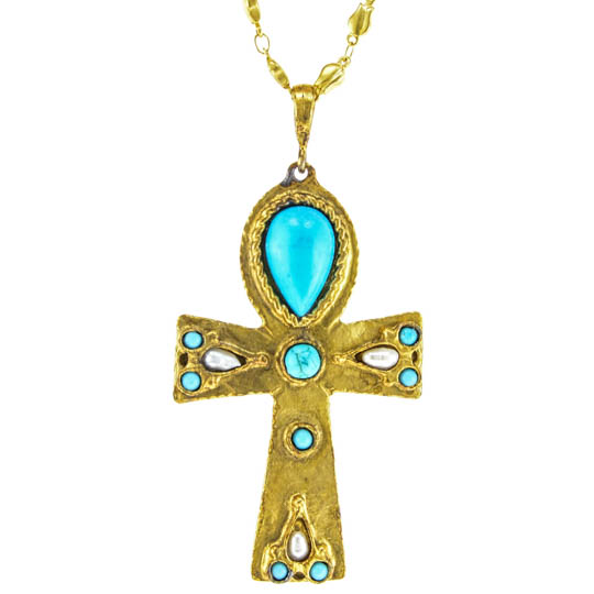 Turquoise Ankh Necklace